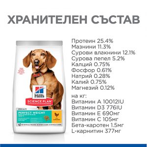 Alternative view of HILL’S SCIENCE PLAN Adult Small & Mini Perfect Weight  с пилешко