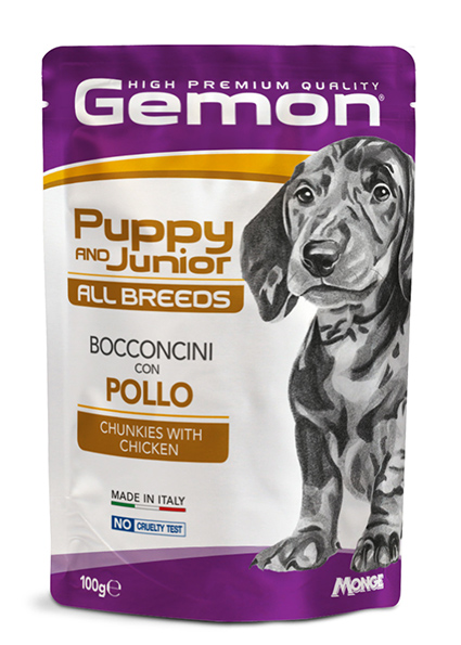 GEMON Puppy Junior пауч с пиле