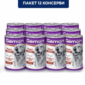 Gemon Adult Medium Lamb & Rice пакет 12 консерви – консерва за средни породи кучета с агне и ориз